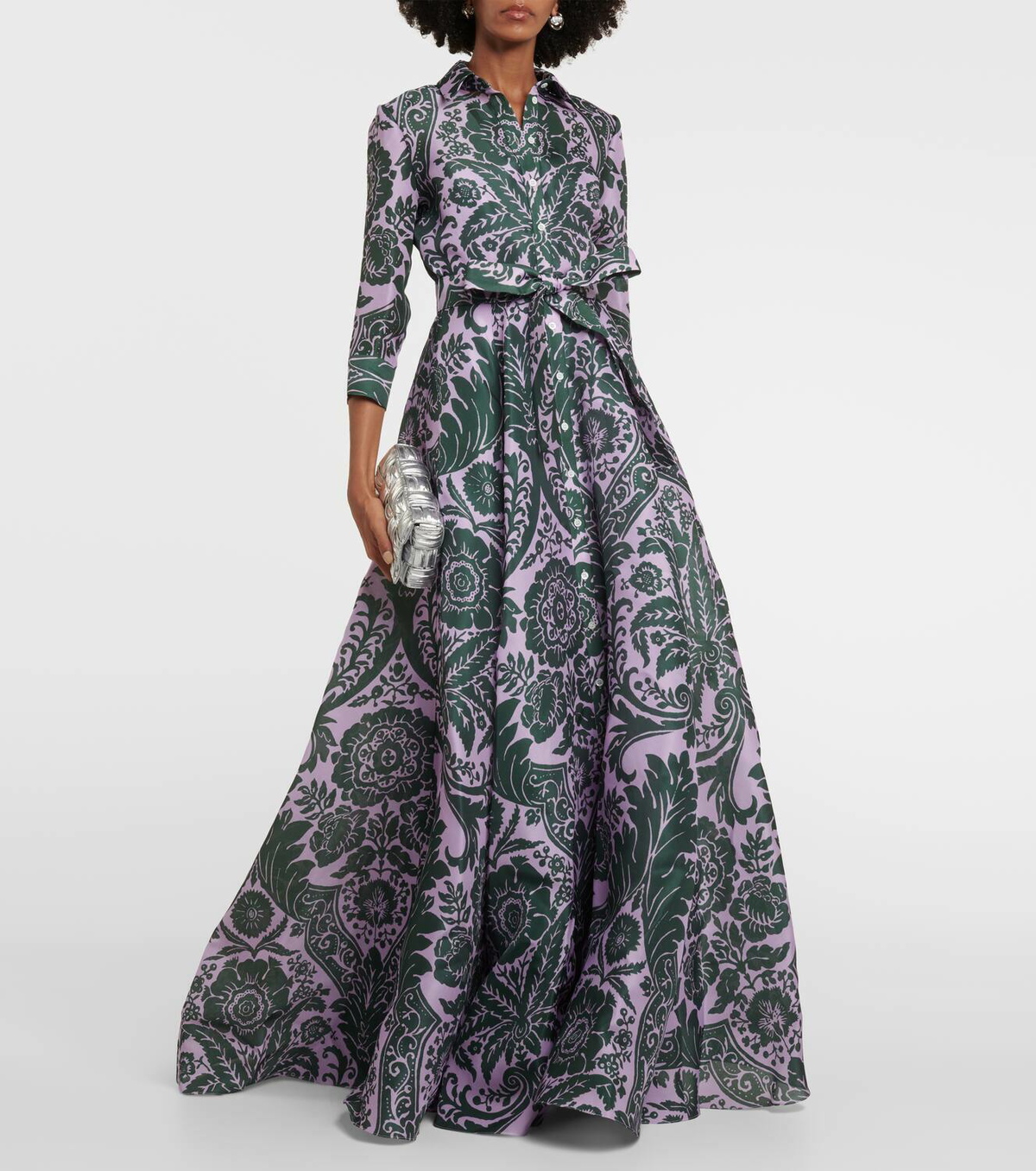 Carolina Herrera Belted silk gown