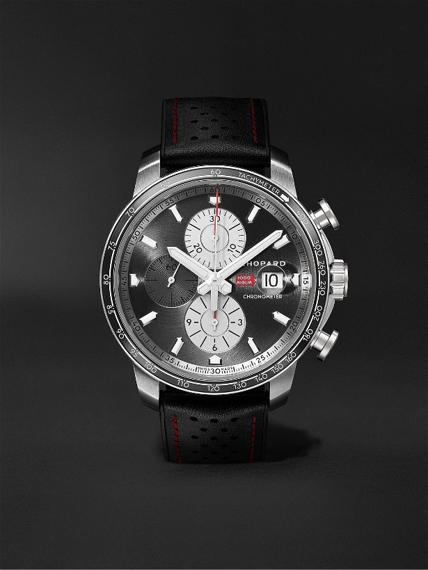 Photo: Chopard - Mille Miglia 2021 Race Edition Limited Edition Automatic Chronograph 44mm Stainless Steel and Leather Watch, Ref. No. 168571-3009