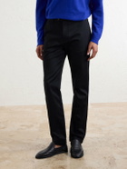 Mr P. - Samuel Straight-Leg Organic Cotton Chinos - Black