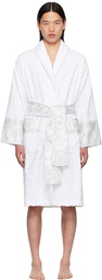 Versace Underwear White 'I Heart Baroque' Robe