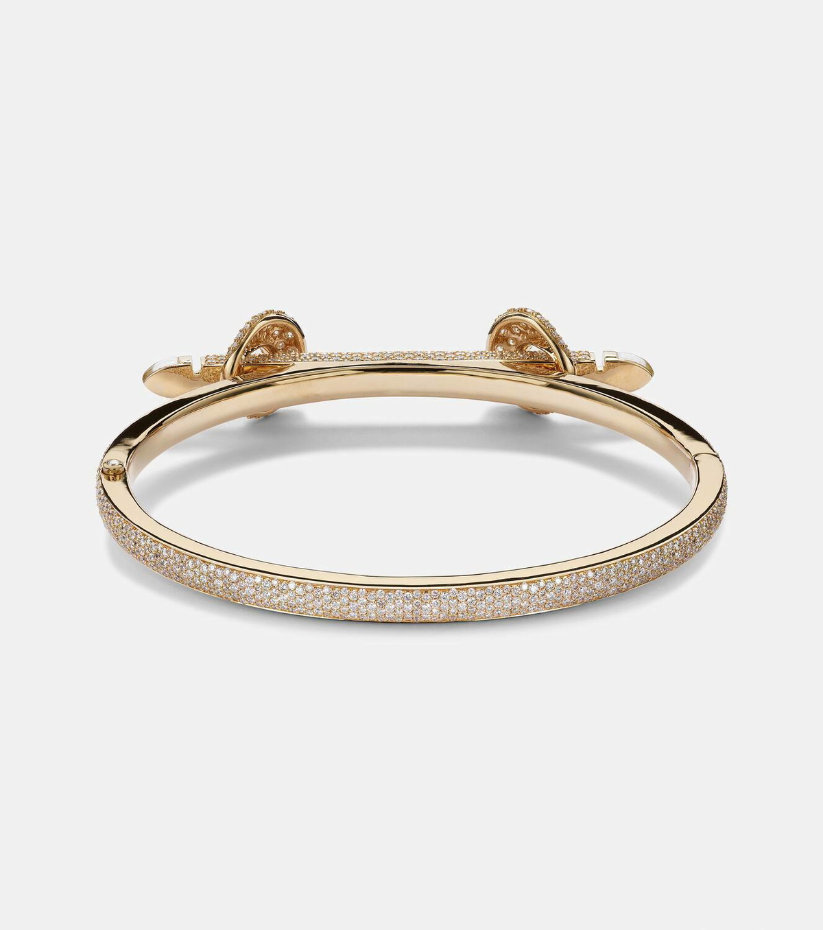 Ananya Chakra Icon 18kt gold bracelet with diamonds and quartz