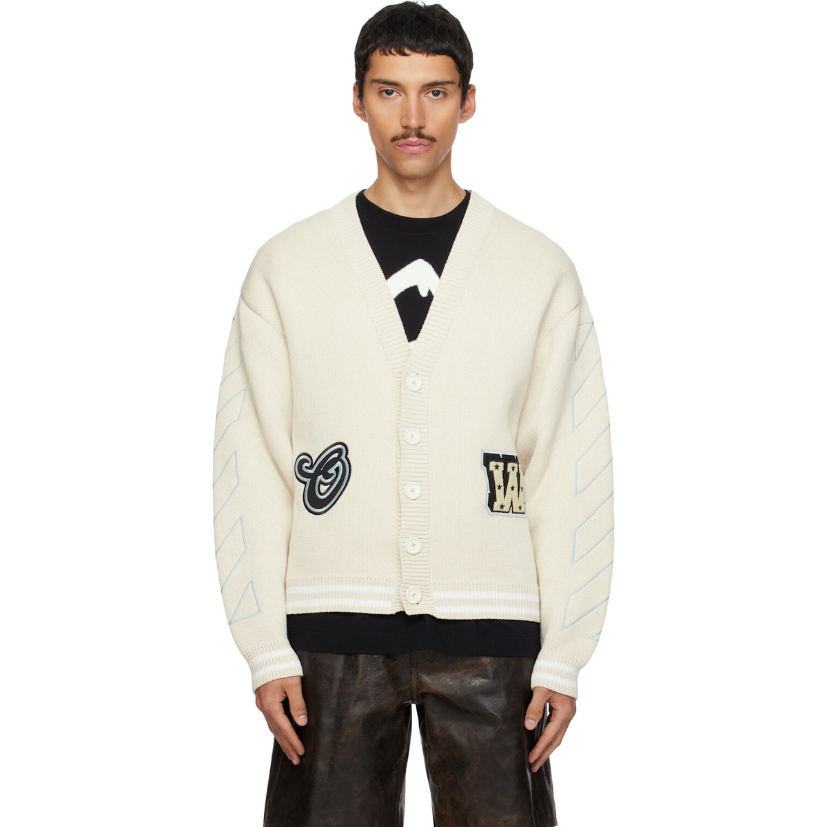 Off-White Off-White Star Varsity Knit Cardigan