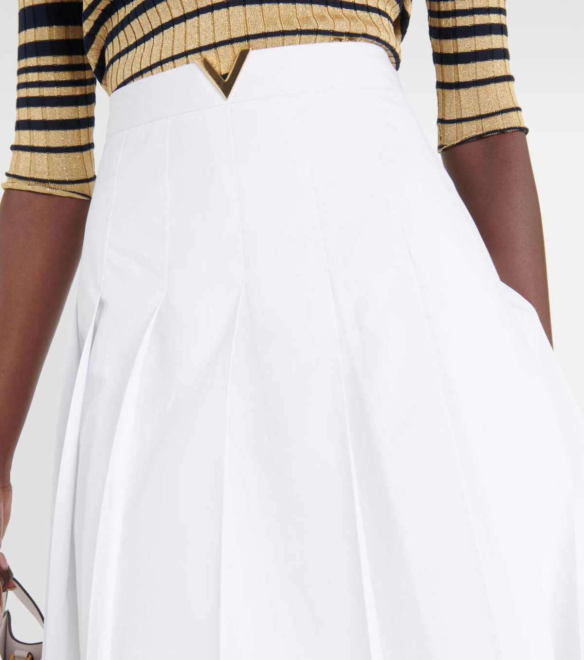 Valentino Women's Shantung Midi Skirt MEDALLION