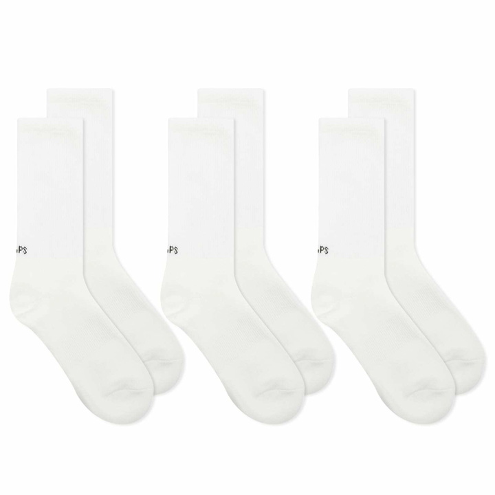 Photo: WTAPS Men's 05 Skivvies 3-Pack Socks in White 