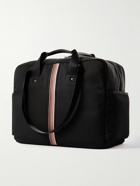 Paul Smith - Stripe-Detailed Leather-Trimmed Mesh Weekend Bag