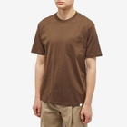 Norse Projects Men's Johannes Standard Pocket T-Shirt in Heathland Brown