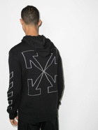 OFF-WHITE - Diagonal Outline Zipped Hoodie
