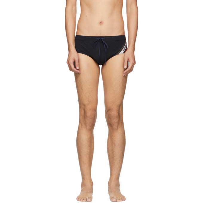 Photo: Fendi Black Fendi Mania Swim Briefs