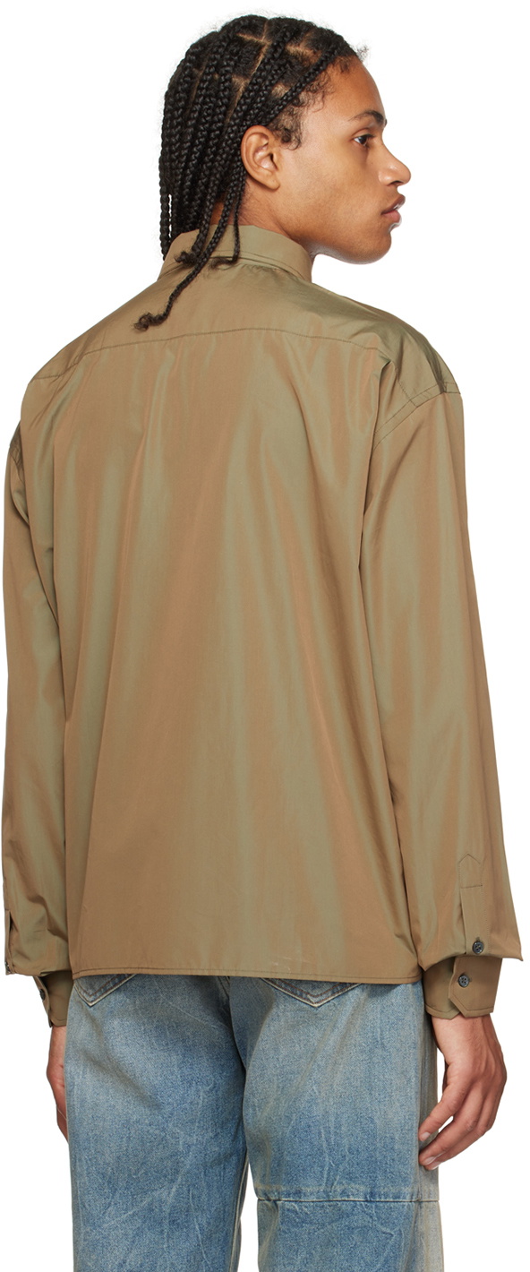 T/SEHNE Khaki Fold-Up Shirt