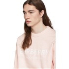 Burberry Pink Lanslow Logo Sweatshirt