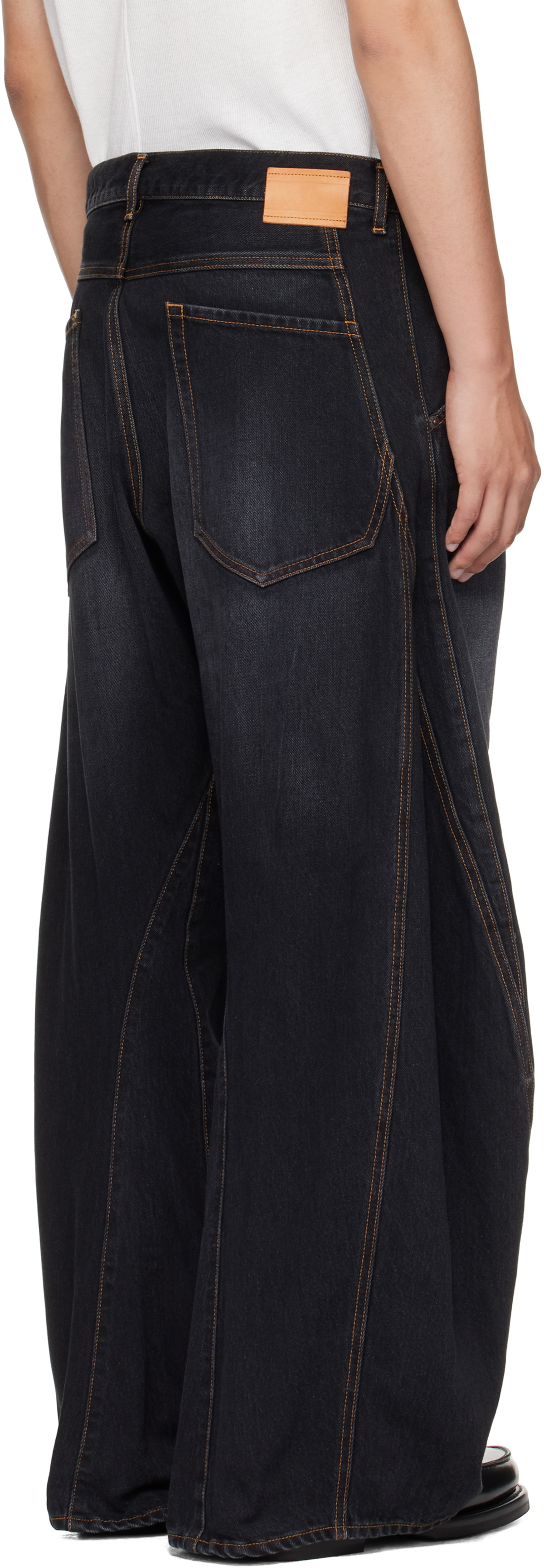 Khoki Black 3D Cuttin Denim Jeans