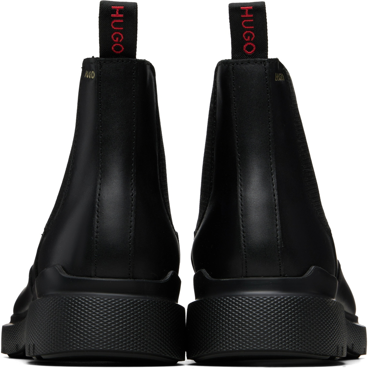 Hugo Black Leather Chelsea Boots
