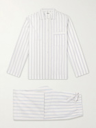 TEKLA - Striped Cotton-Poplin Pyjama Set - Neutrals