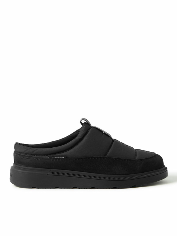 Photo: Canada Goose - Crofton Suede-Trimmed Quilted Nylon Mules - Black