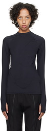 POST ARCHIVE FACTION (PAF) Black Paneled Long Sleeve T-Shirt