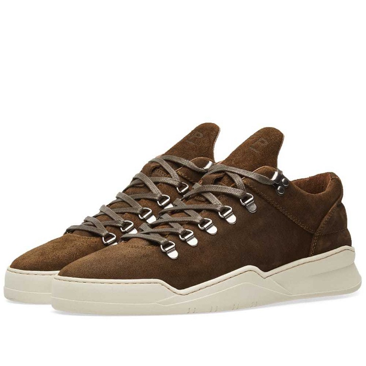 Photo: Filling Pieces Mountain Cut Ghost Waxed Suede Sneaker