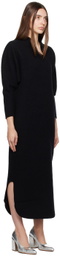Mame Kurogouchi Black V-Neck Maxi Dress