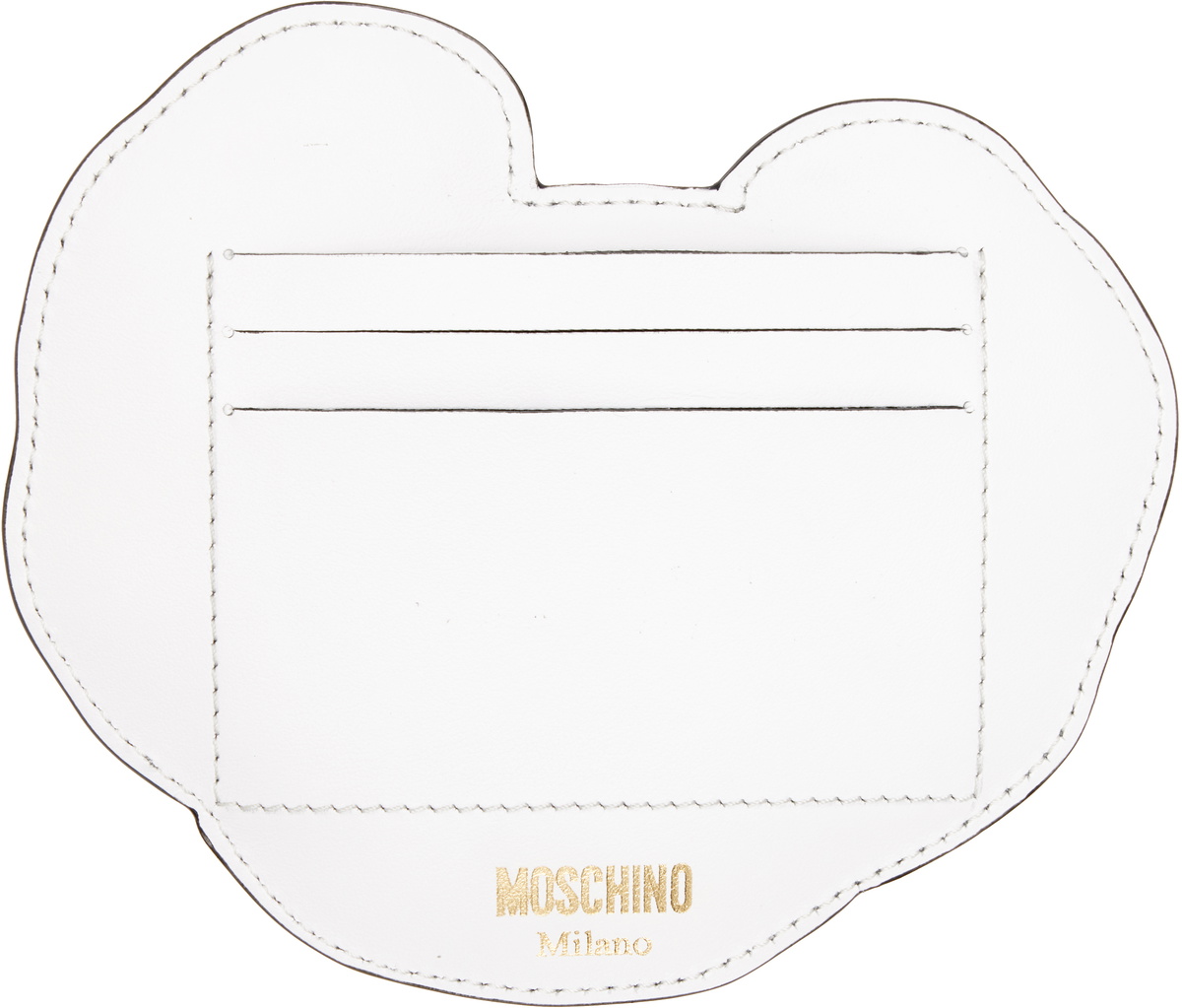 Moschino Beige Croissant Card Holder