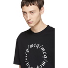McQ Alexander McQueen Black Dropped Shoulder T-Shirt