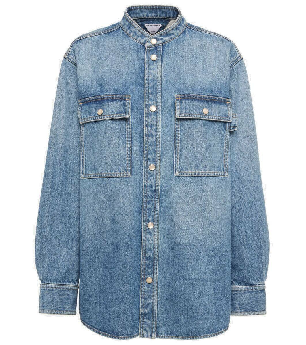 Tシャツ・カットソー BOTTEGA VENETA SS25 Denim shirt (813505V4ZR0 4132) Bottega Veneta Light Blue Denim Shirt Extra Bleach | TheDoubleF