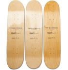 The SkateRoom - Peanuts by Rob Pruitt Set of Three Printed Wooden Skateboards - Purple