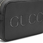 Gucci Men's Mini Shoulder Bag in Grey Black 