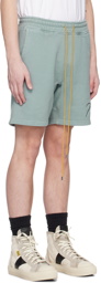 Rhude Green Embroidered Shorts