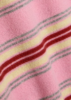 Guest In Residence Collegiate Striped Cashmere Polo top Pink