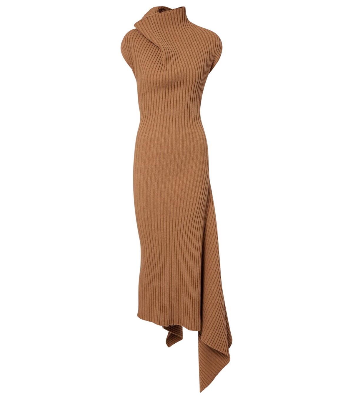 VICTORIA BECKHAM Gathered Waist Cady Midi Dress Victoria Beckham