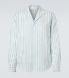 Umit Benan Franco pinstripe silk and cotton shirt