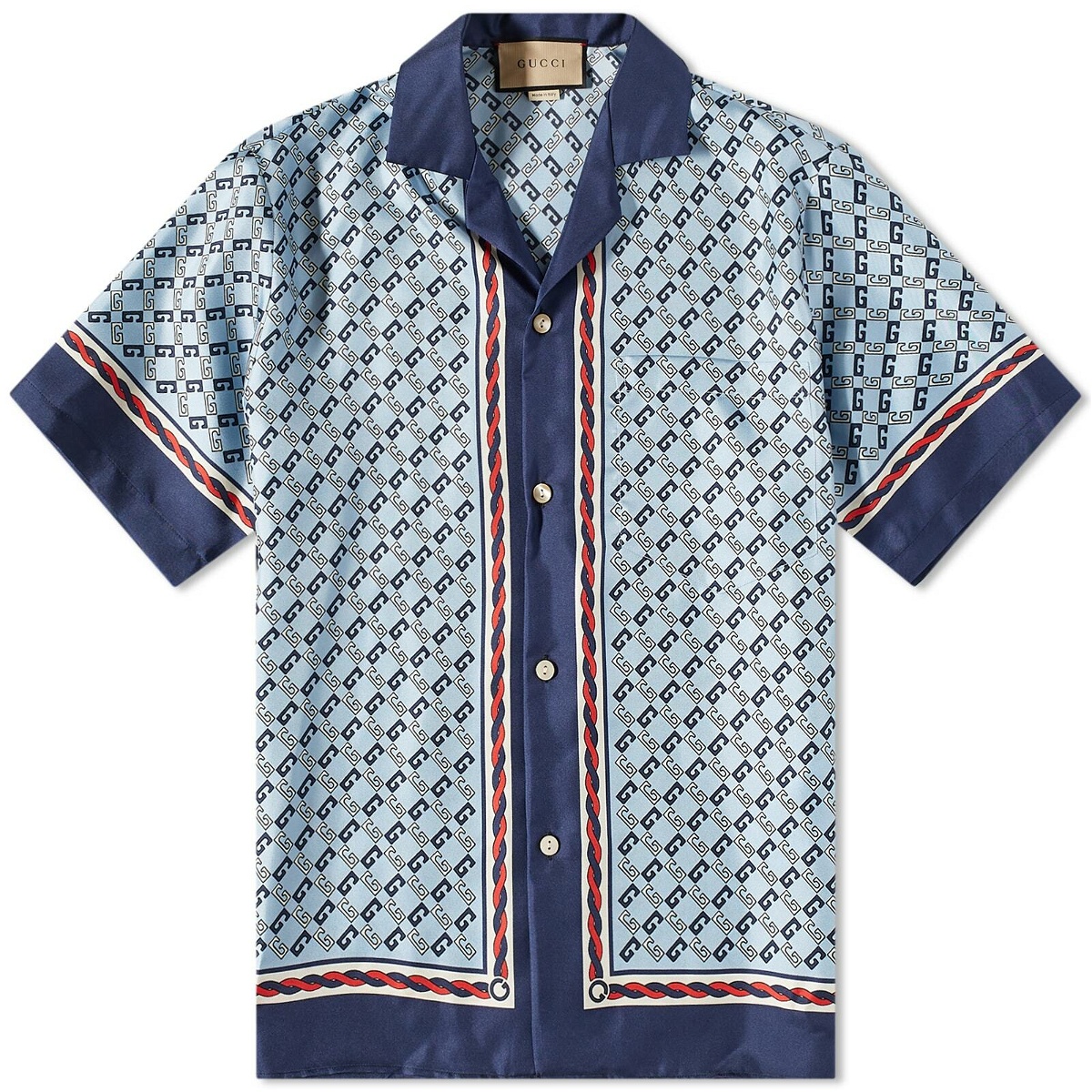 Photo: Gucci Men's Bowling Shirt in Turquoise