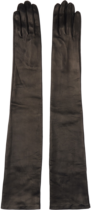 Photo: Dries Van Noten Black Soft Leather Gloves