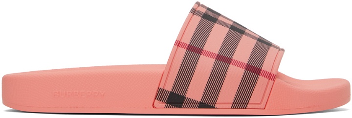 Photo: Burberry Pink Check Slides