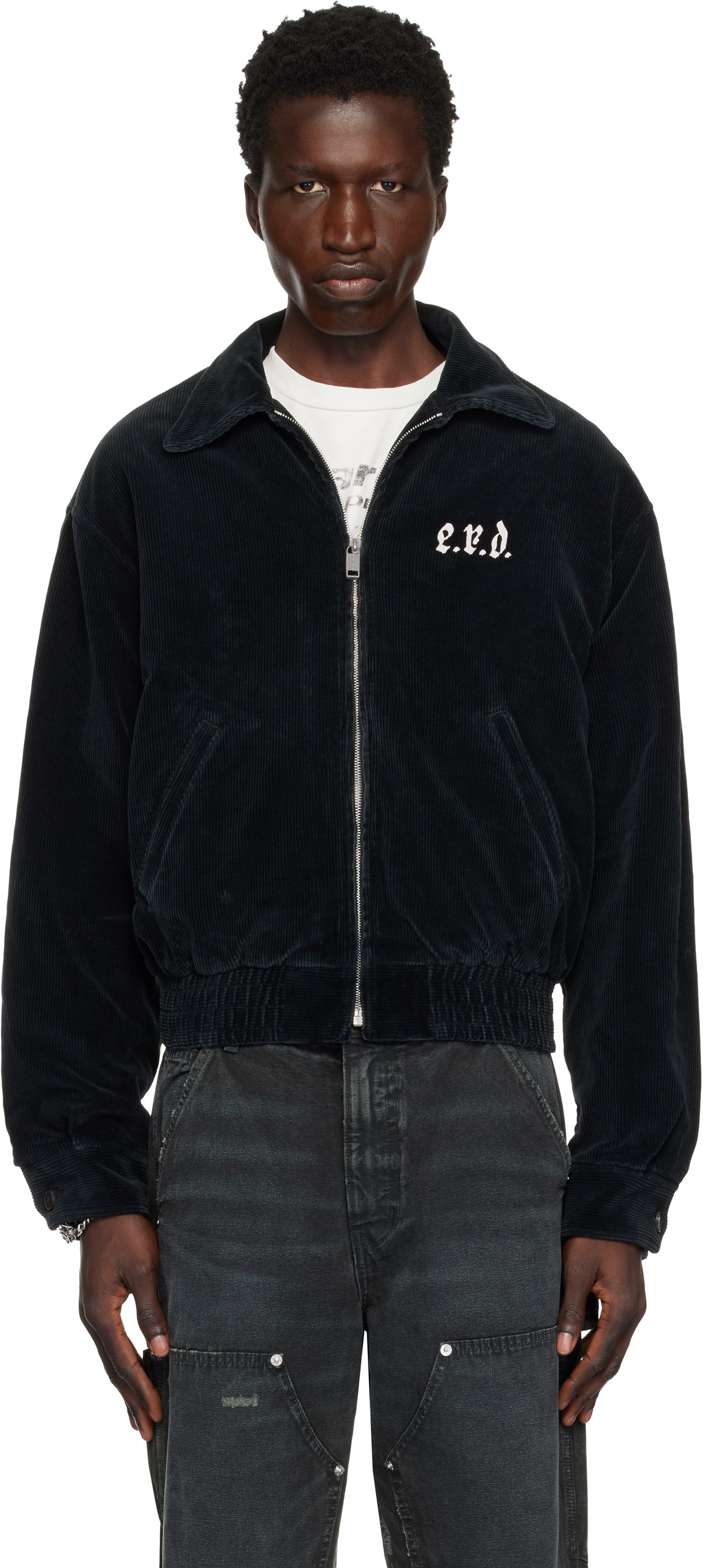 Enfants Riches Déprimés Black Corduroy Barbara Jacket Enfants