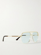 Gucci Eyewear - Aviator-Style Acetate and Gold-Tone Sunglasses