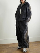 ERL - Ufo Striped Shell Hooded Jacket - Black