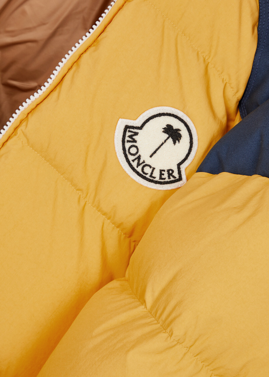 MONCLER × Palm Angels スタジャン ブラック イエロー Palm angels moncler jacket - Gem