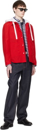 Thom Browne Red Utility Patch Pocket Jacket