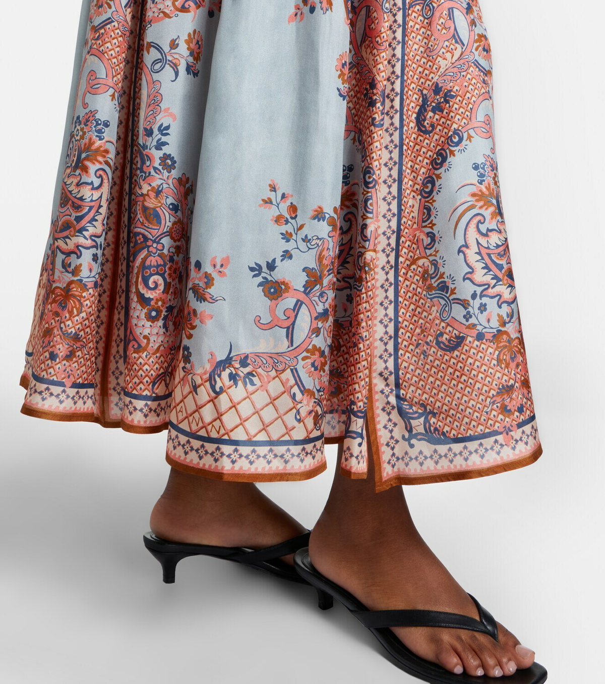 Zimmermann Aster floral silk maxi skirt