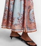 Zimmermann Aster floral silk maxi skirt