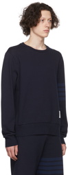 Thom Browne Navy 4-Bar Sweatshirt