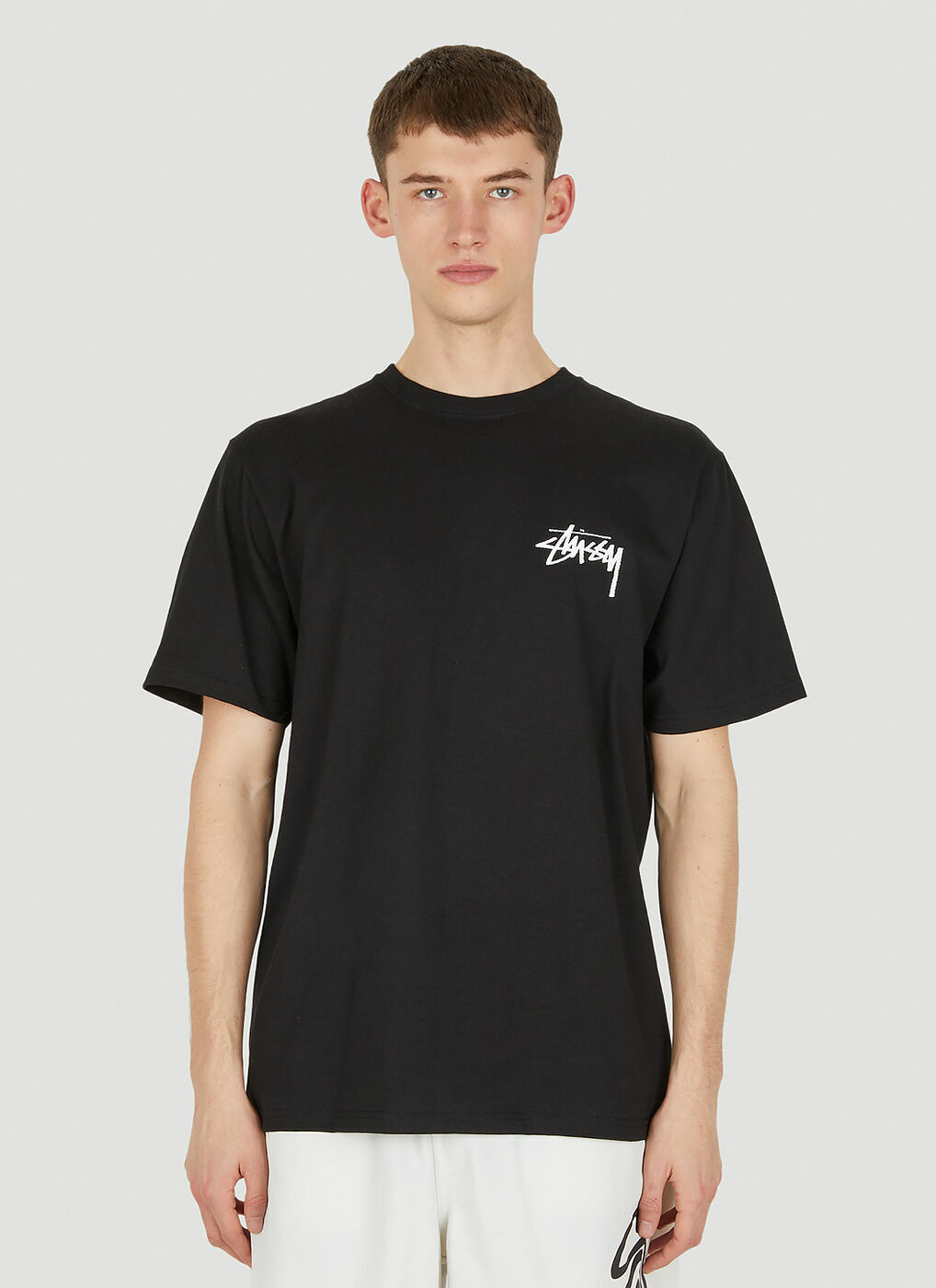 ★Low Tide★ LABEL TSHIRT BLACK Low Tide T-Shirt in Black Stussy