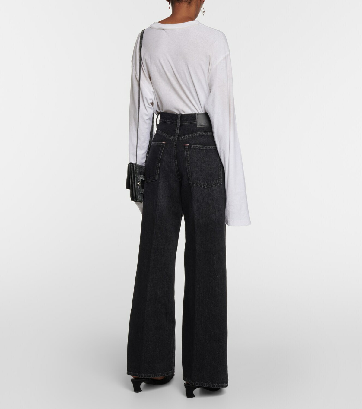 【Acne Studios】 2022F high-rise wide-leg jeans 2022F high-rise wide-leg jeans in blue - Acne Studios