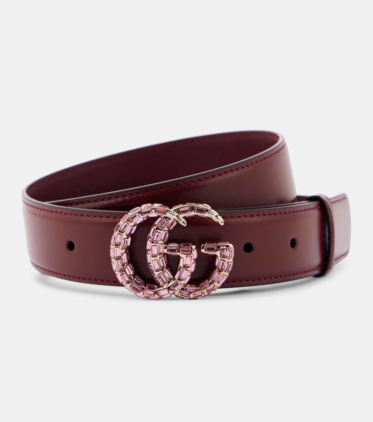 Gucci Belt Slim GUCCI Slim Double G buckle Smooth Leather Belt Size 95/38  main image 4