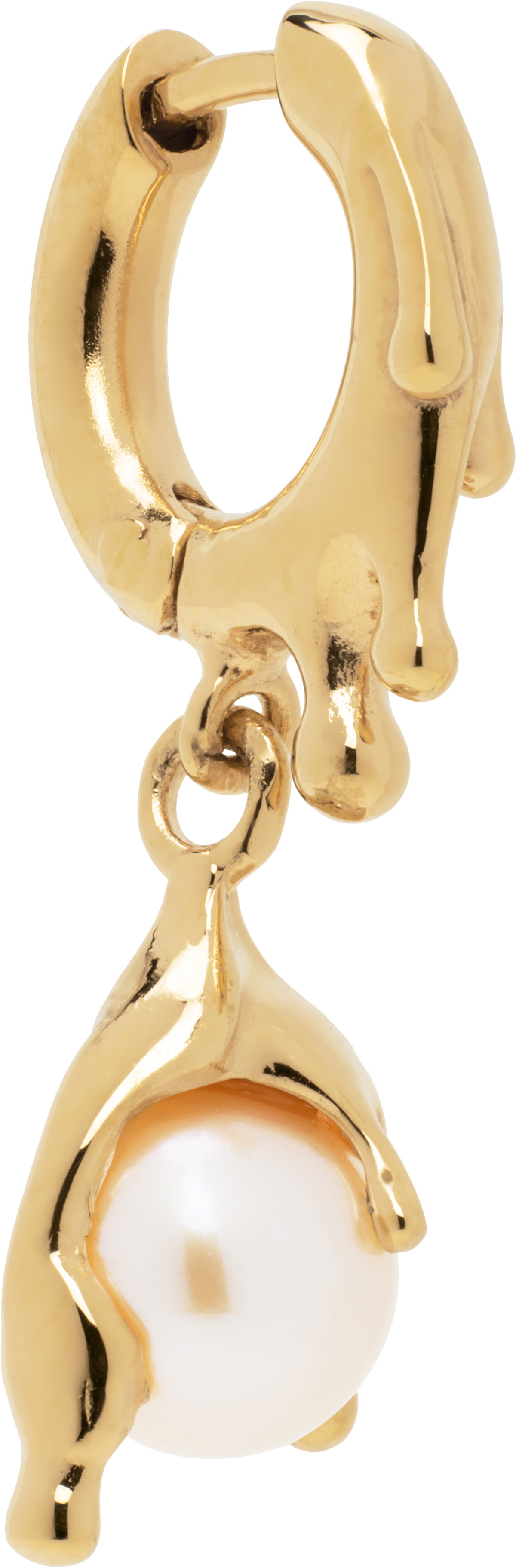 Alan Crocetti Gold Nano Pearl Melt Single Earring