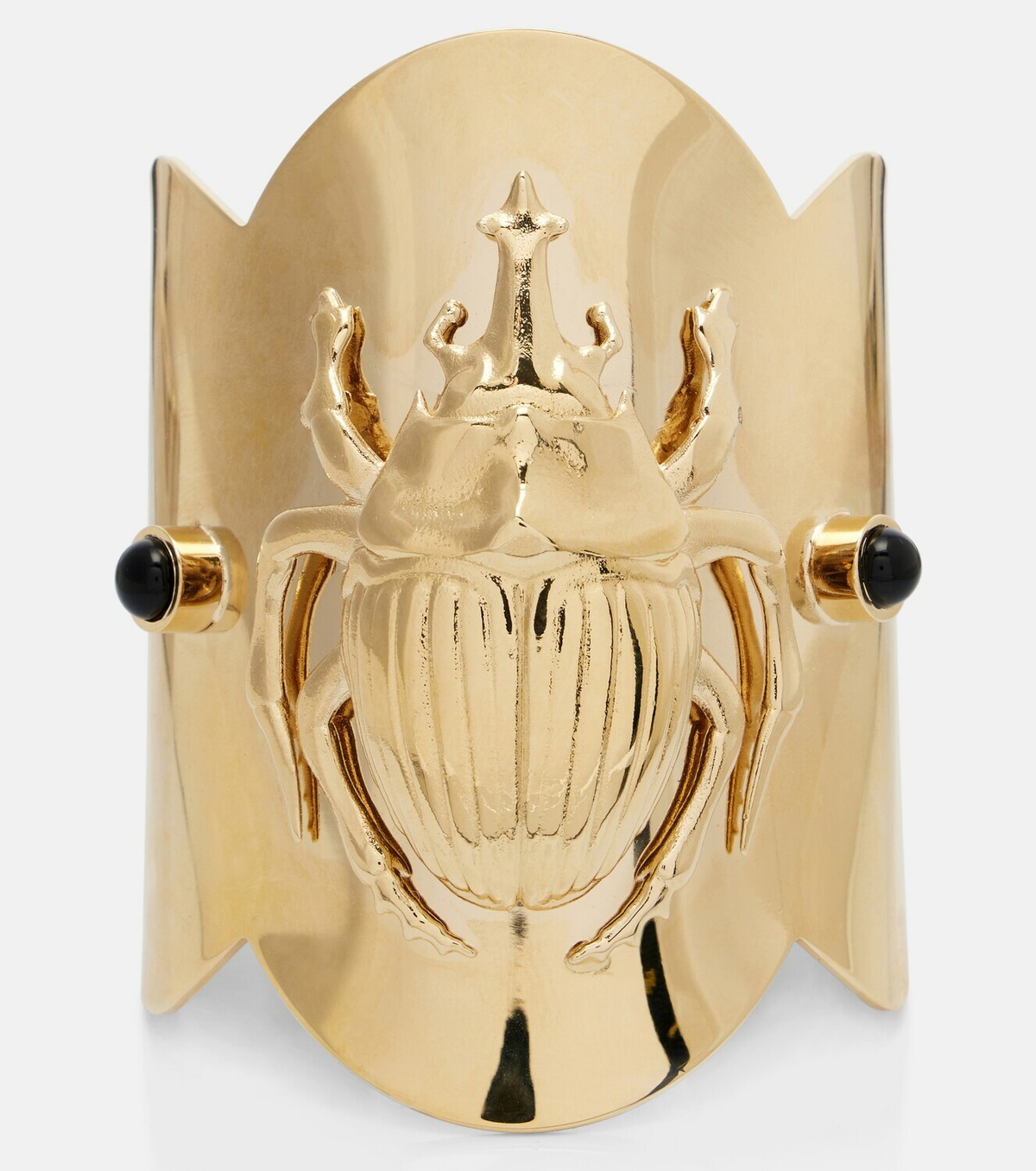 La DoubleJ Scarab gold-plated cuff bracelet