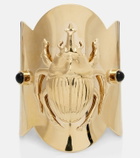 La DoubleJ Scarab gold-plated cuff bracelet