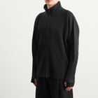 Homme Plissé Issey Miyake Men's Pleat Half Zip Through Top in Black