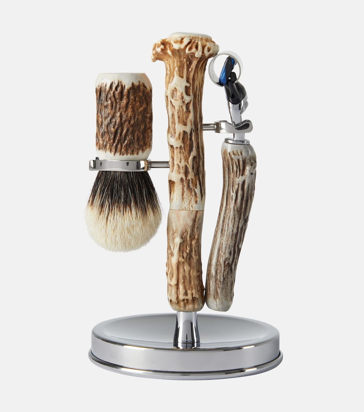 Lorenzi Milano Stag antler toilet shaving set