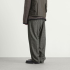 Engineered Garments Men's Herringbone Wool Officer Pant in Dark Grey